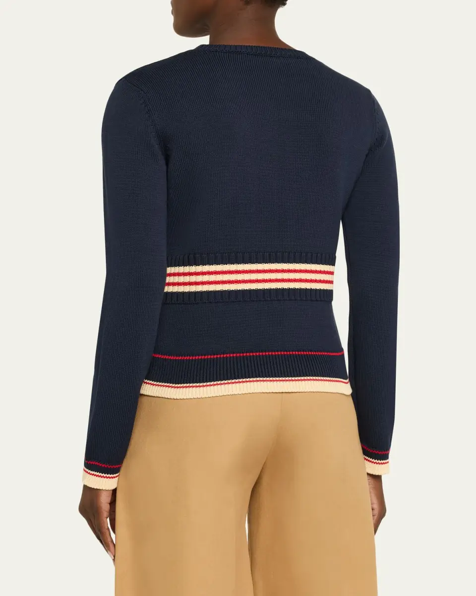 Valentino Garavani Chez Valentino Cherry Long-Sleeve Sweater | Thumbnail 3 Valentino Garavani Chez Valentino Cherry Long-Sleeve Sweater | Thumbnail 3