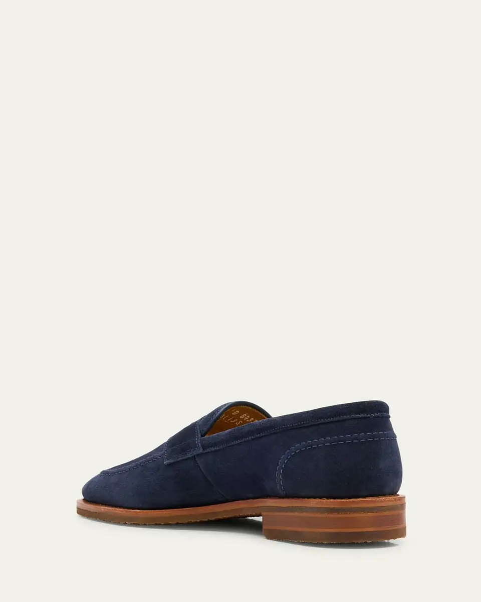 Allen Edmonds Reserve Men's Roman Suede Contrast-Sole Penny Loafers | Thumbnail 9