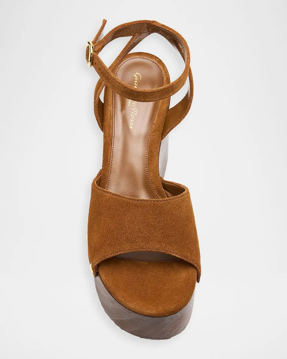 Gianvito Rossi Suede Ankle-Strap Platform Sandals | Thumbnail 21 Gianvito Rossi Suede Ankle-Strap Platform Sandals | Thumbnail 21