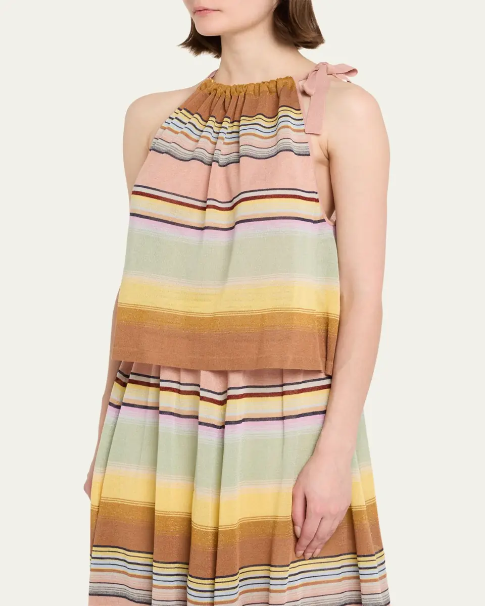 Zimmermann Coco Stripe Halter Top | Thumbnail 4 Zimmermann Coco Stripe Halter Top | Thumbnail 4