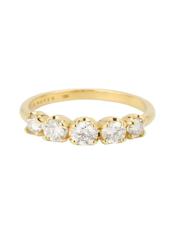 Small Graduated Diamond Ring in 18K Yellow Gold Small Graduated Diamond Ring in 18K Yellow Gold