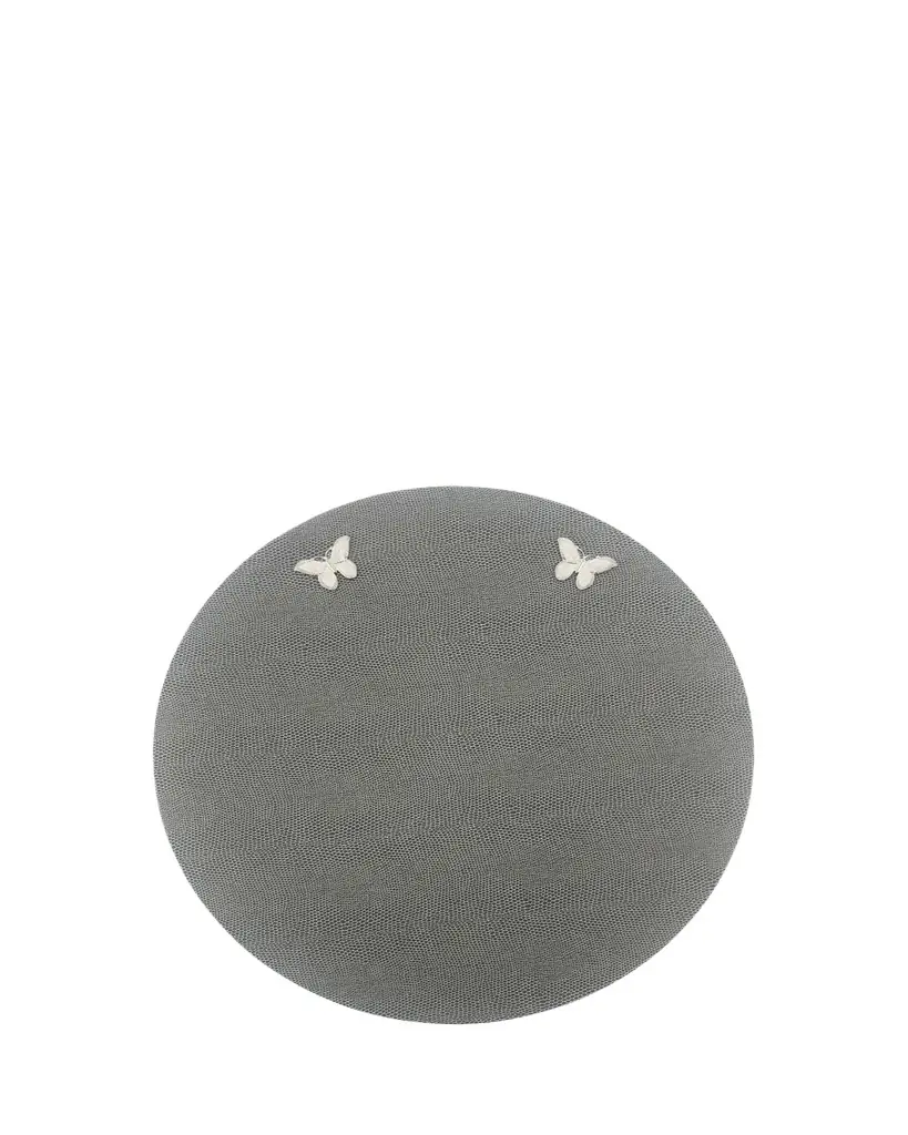 Nomi K Embossed Vegan Leather Placemat with Silver Butterflies | Image 1 Nomi K Embossed Vegan Leather Placemat with Silver Butterflies | Image 1