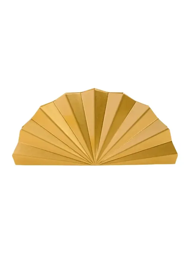 Cult Gaia Esme Fan Brass Clutch Bag