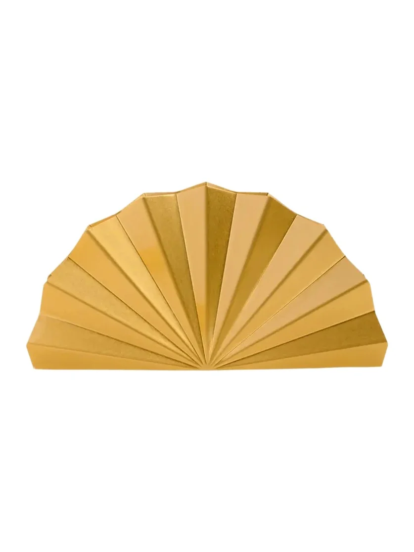 Esme Fan Brass Clutch Bag