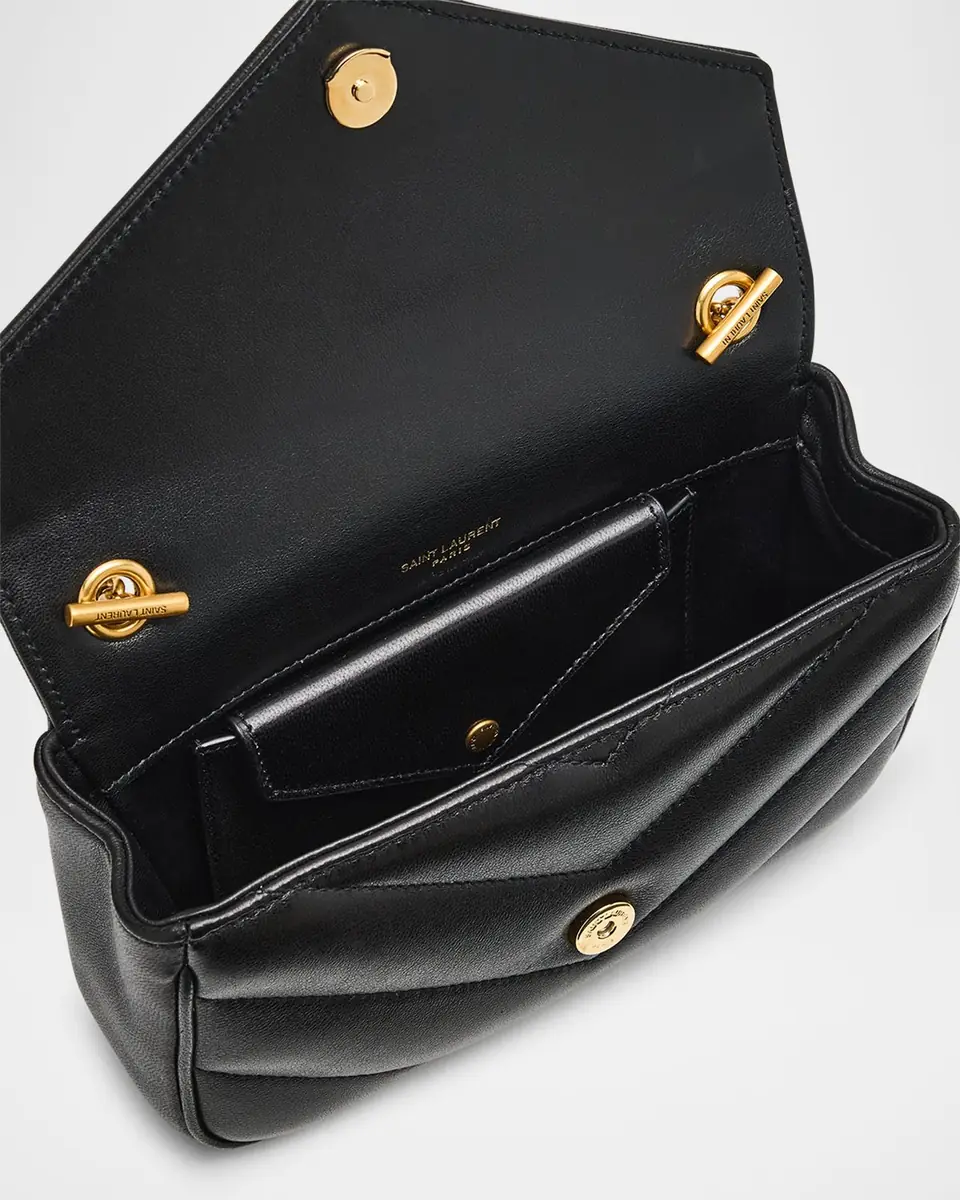 Saint Laurent Loulou Mini YSL Chain Crossbody Bag in Quilted Leather | Thumbnail 3 Saint Laurent Loulou Mini YSL Chain Crossbody Bag in Quilted Leather | Thumbnail 3