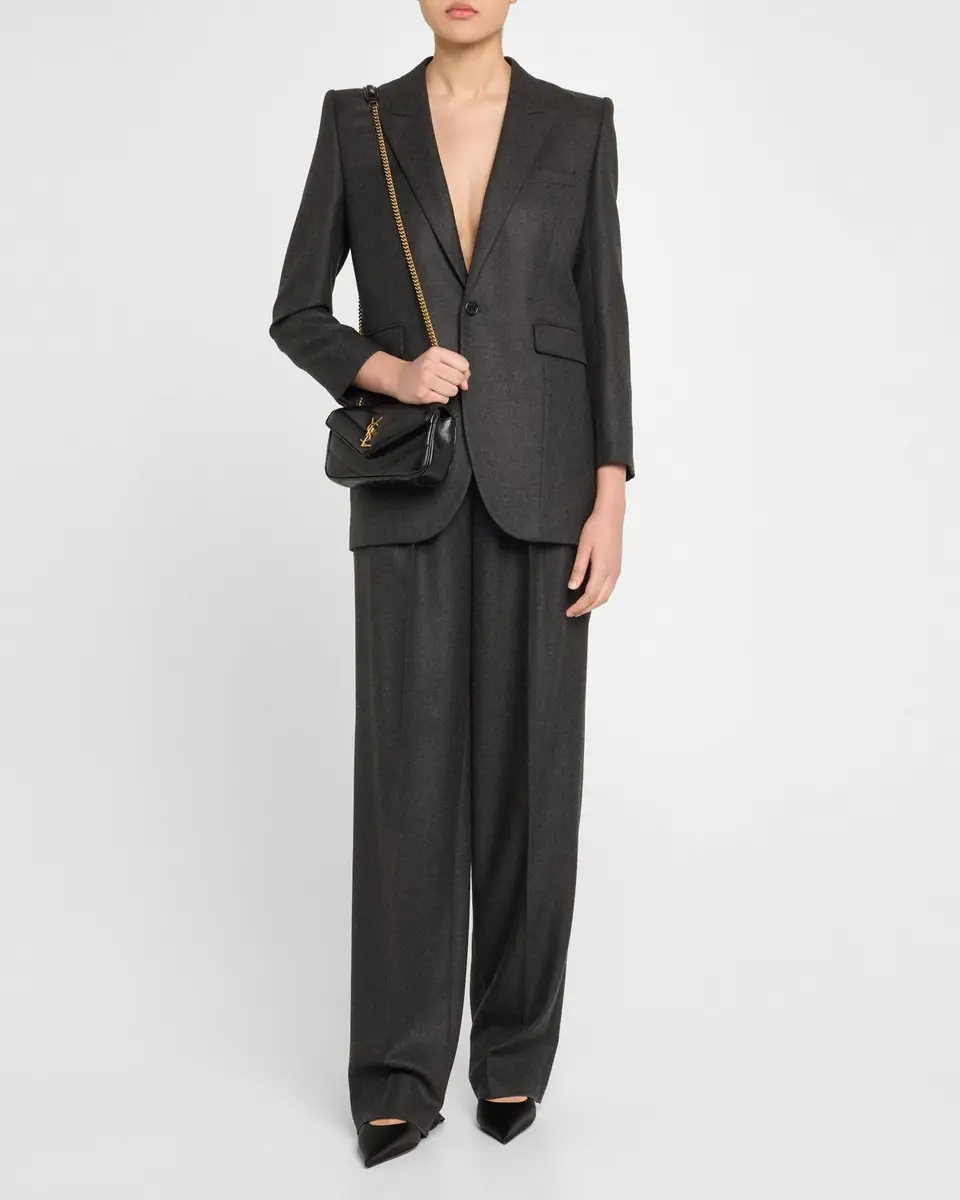 Saint Laurent Loulou Mini YSL Chain Crossbody Bag in Quilted Leather | Thumbnail 4 Saint Laurent Loulou Mini YSL Chain Crossbody Bag in Quilted Leather | Thumbnail 4