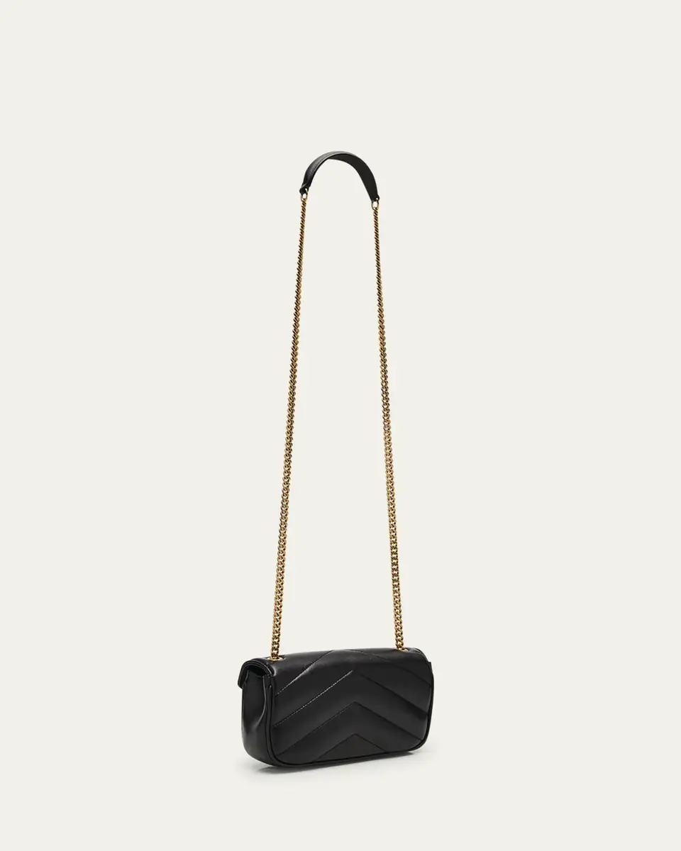 Saint Laurent Loulou Mini YSL Chain Crossbody Bag in Quilted Leather | Thumbnail 9 Saint Laurent Loulou Mini YSL Chain Crossbody Bag in Quilted Leather | Thumbnail 9