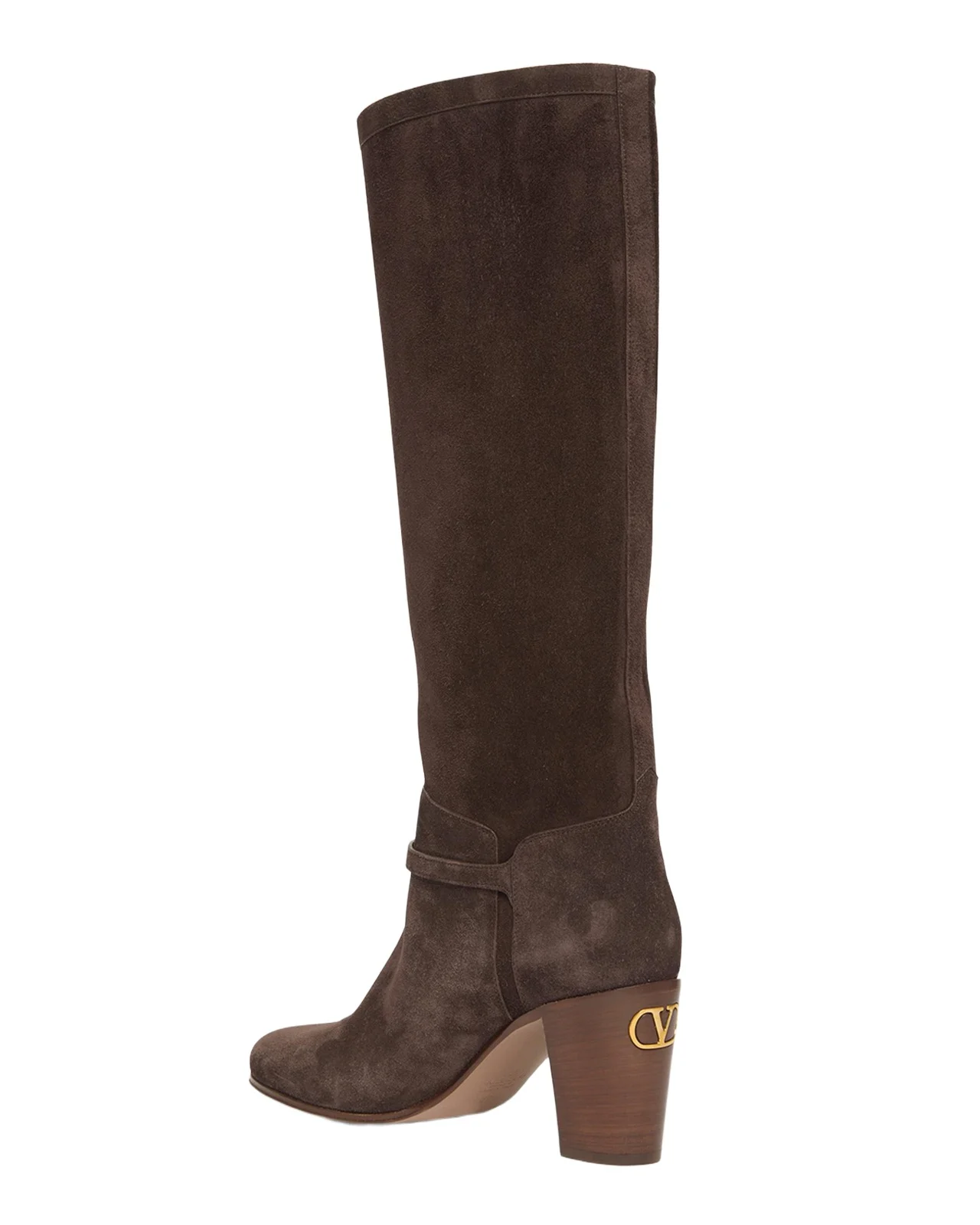 Valentino Garavani Pattie Suede Buckle Knee Boots