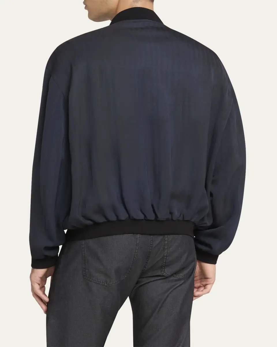 Giorgio Armani Men's Chevron Utility Bomber Jacket | Thumbnail 3