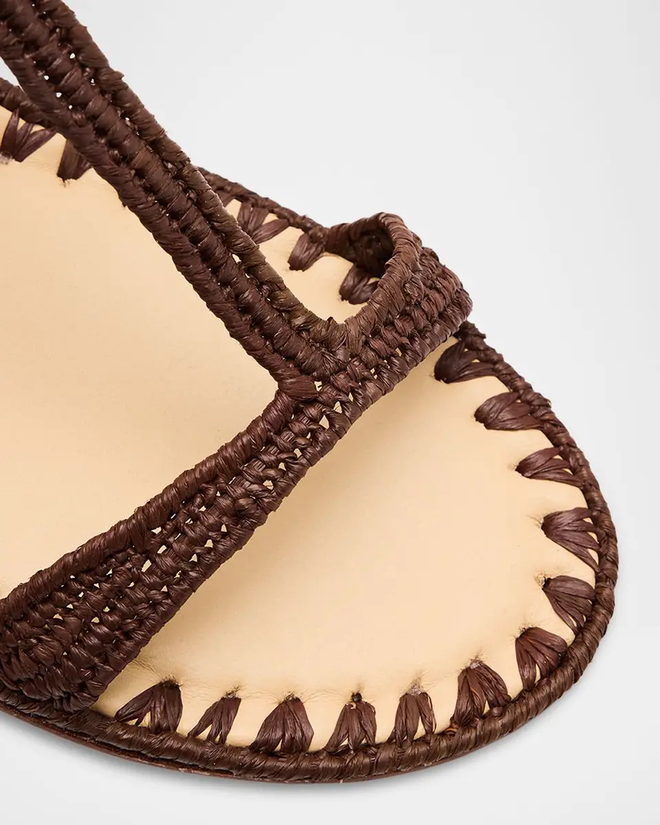 Carrie Forbes Tume Raffia T-Strap Slide Sandals | Image 1 Carrie Forbes Tume Raffia T-Strap Slide Sandals | Image 1