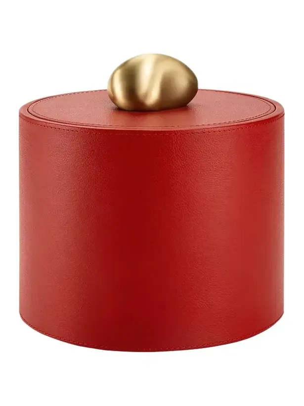 ASSOULINE Pebble Tall Leather Trinket Box