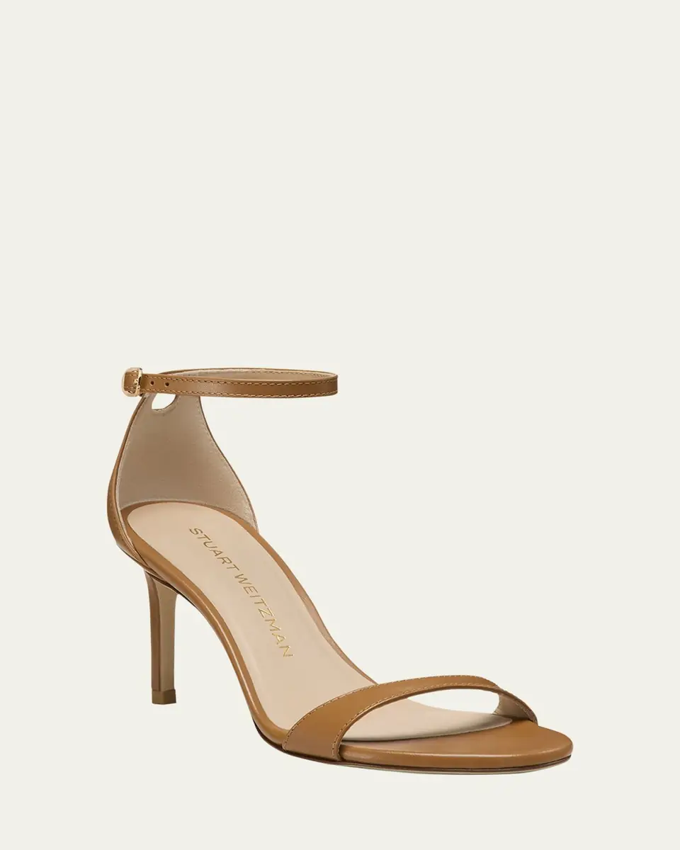 Stuart Weitzman Nudist Leather Ankle-Strap Sandals | Thumbnail 4