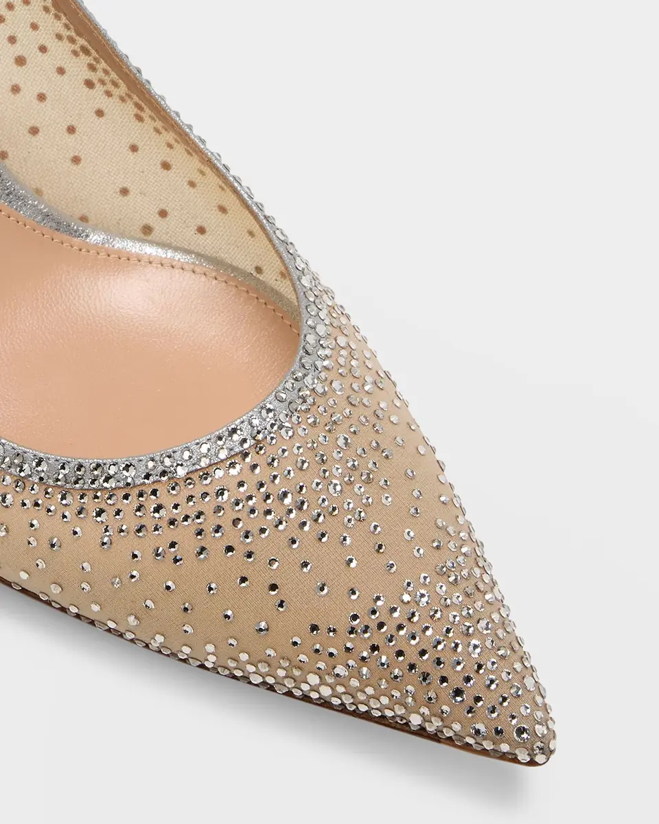 Gianvito Rossi Strass Organza Kitten-Heel Slingback Pumps | Thumbnail 11 Gianvito Rossi Strass Organza Kitten-Heel Slingback Pumps | Thumbnail 11