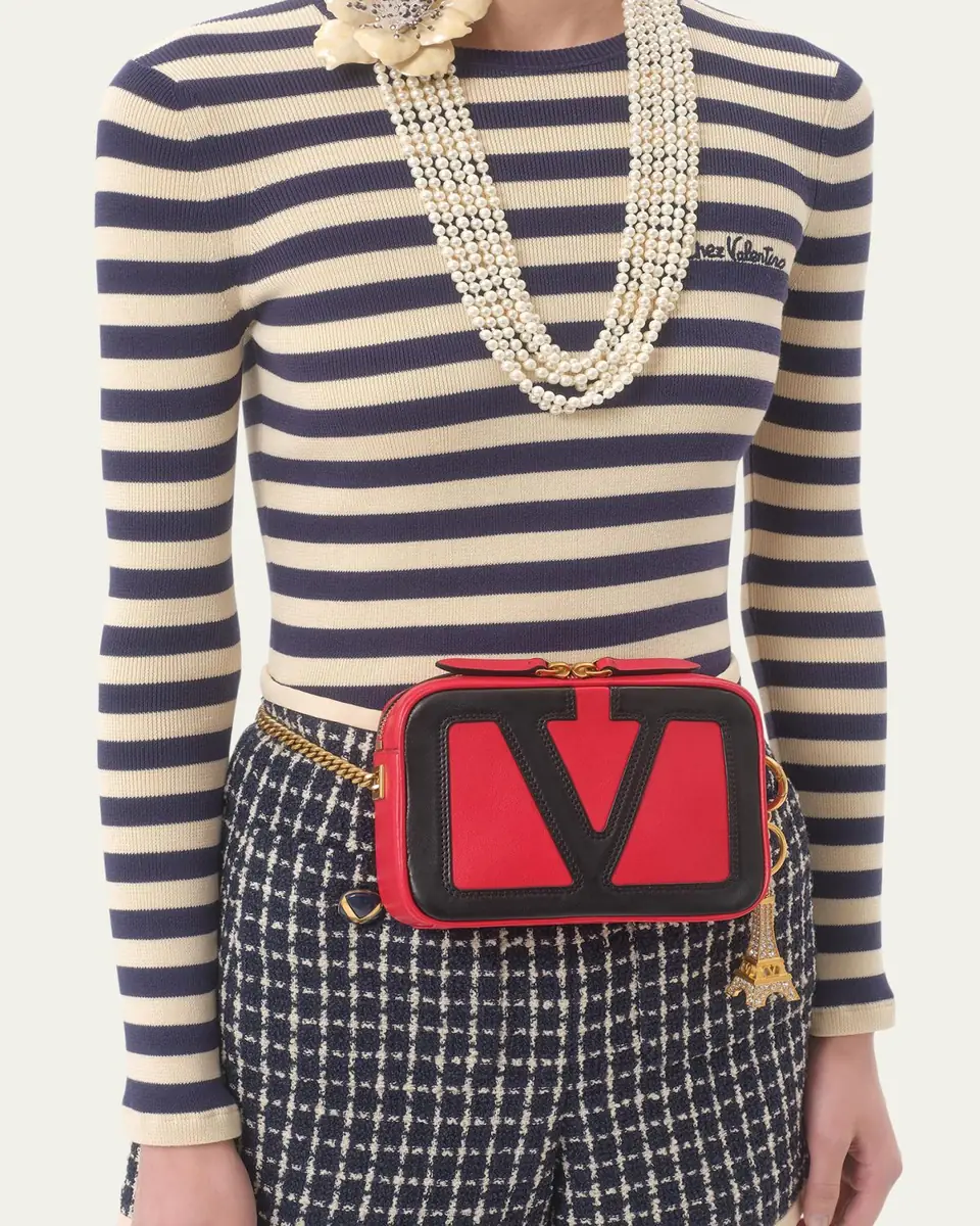 Valentino Garavani Chez Valentino Striped Knit Long-Sleeve Top | Thumbnail 5 Valentino Garavani Chez Valentino Striped Knit Long-Sleeve Top | Thumbnail 5
