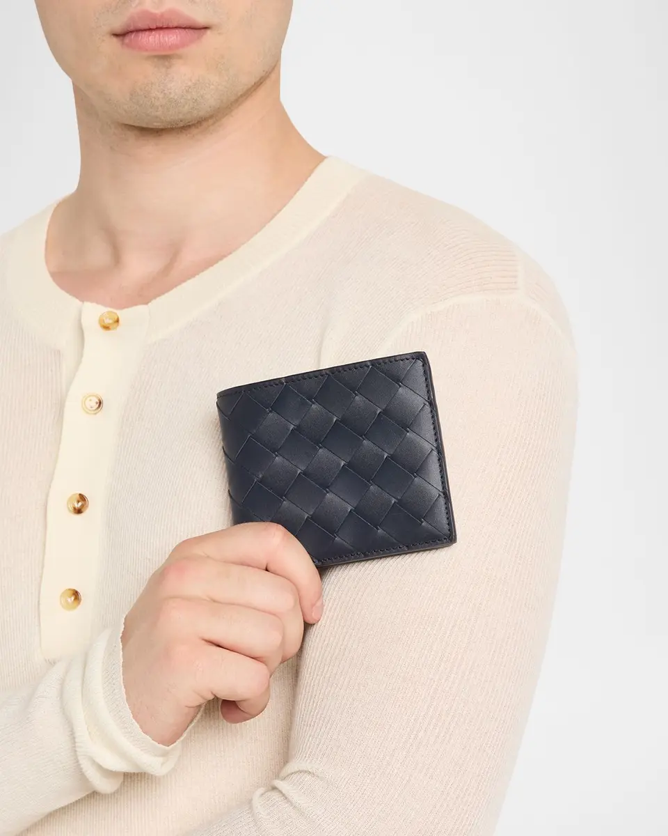 Bottega Veneta Men's Intrecciato 15 Bicolor Leather Bifold Wallet | Thumbnail 18 Bottega Veneta Men's Intrecciato 15 Bicolor Leather Bifold Wallet | Thumbnail 18