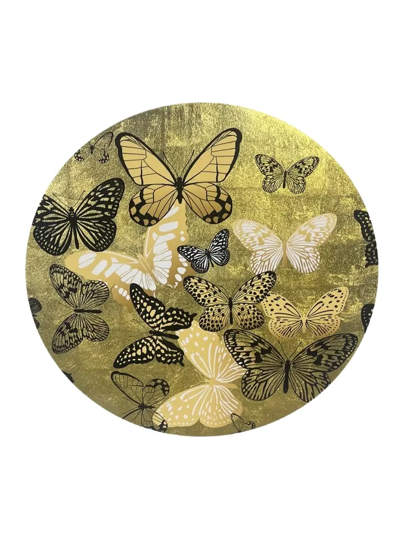 Gold Butterly Round Lacquer Placemat Gold Butterly Round Lacquer Placemat