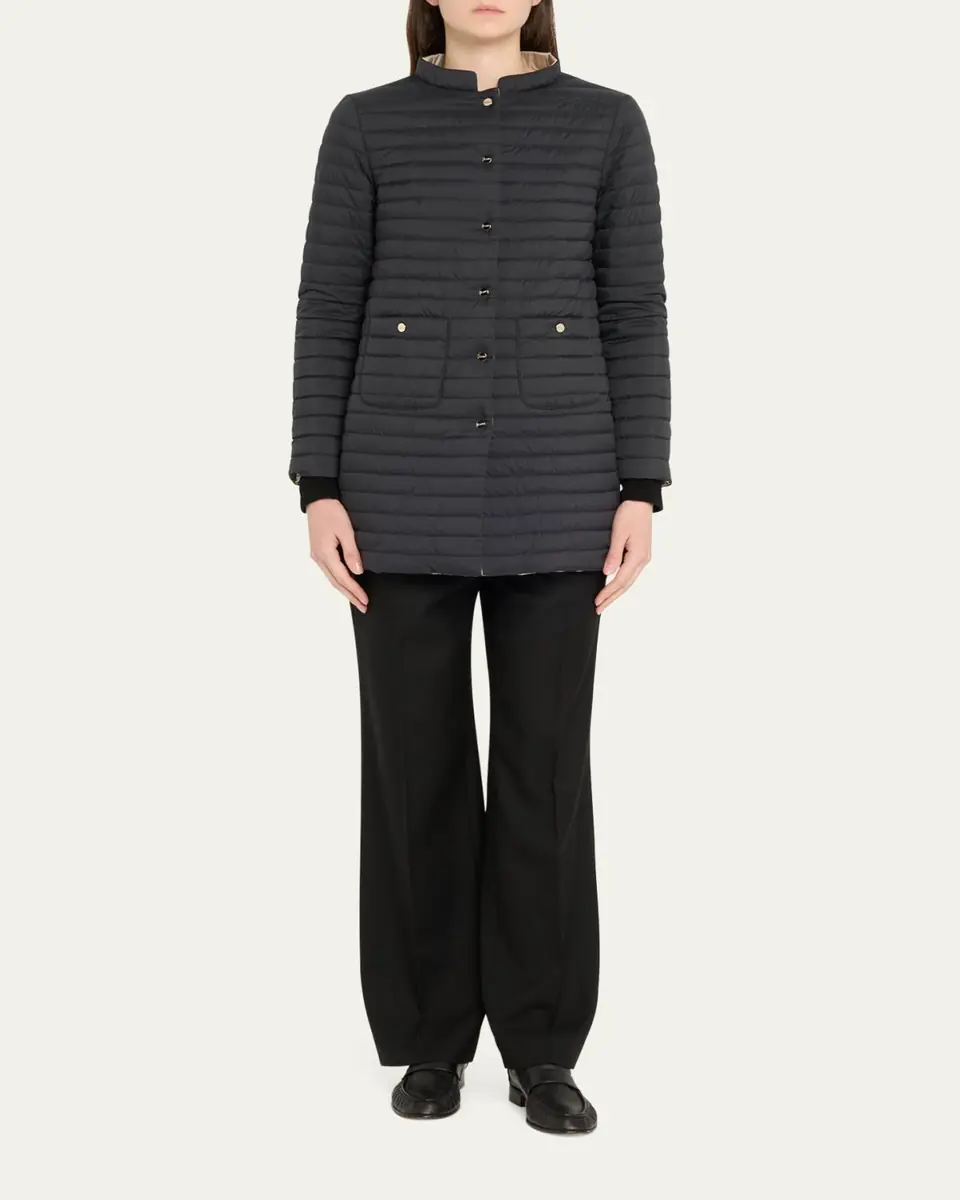 HERNO Reversible A-Shape Quilted Down Jacket | Thumbnail 2 HERNO Reversible A-Shape Quilted Down Jacket | Thumbnail 2