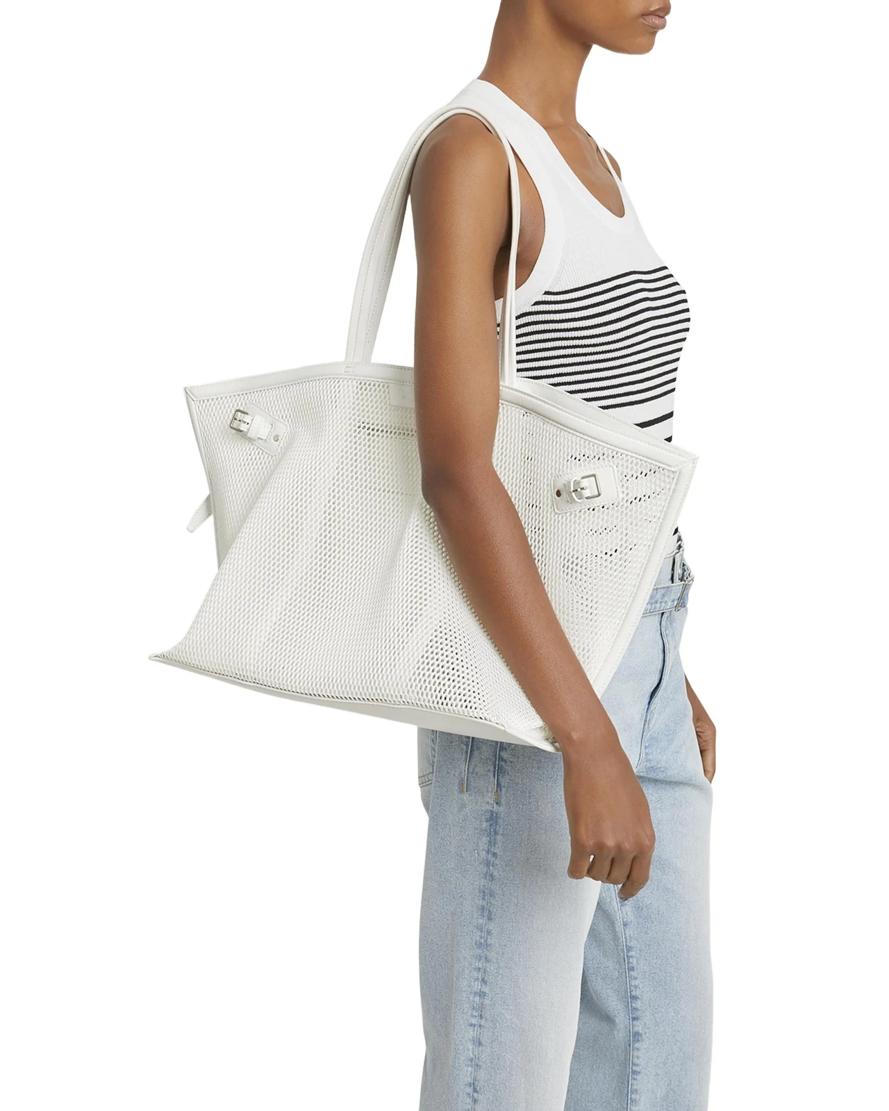Days Buckle Mesh Tote Bag Days Buckle Mesh Tote Bag