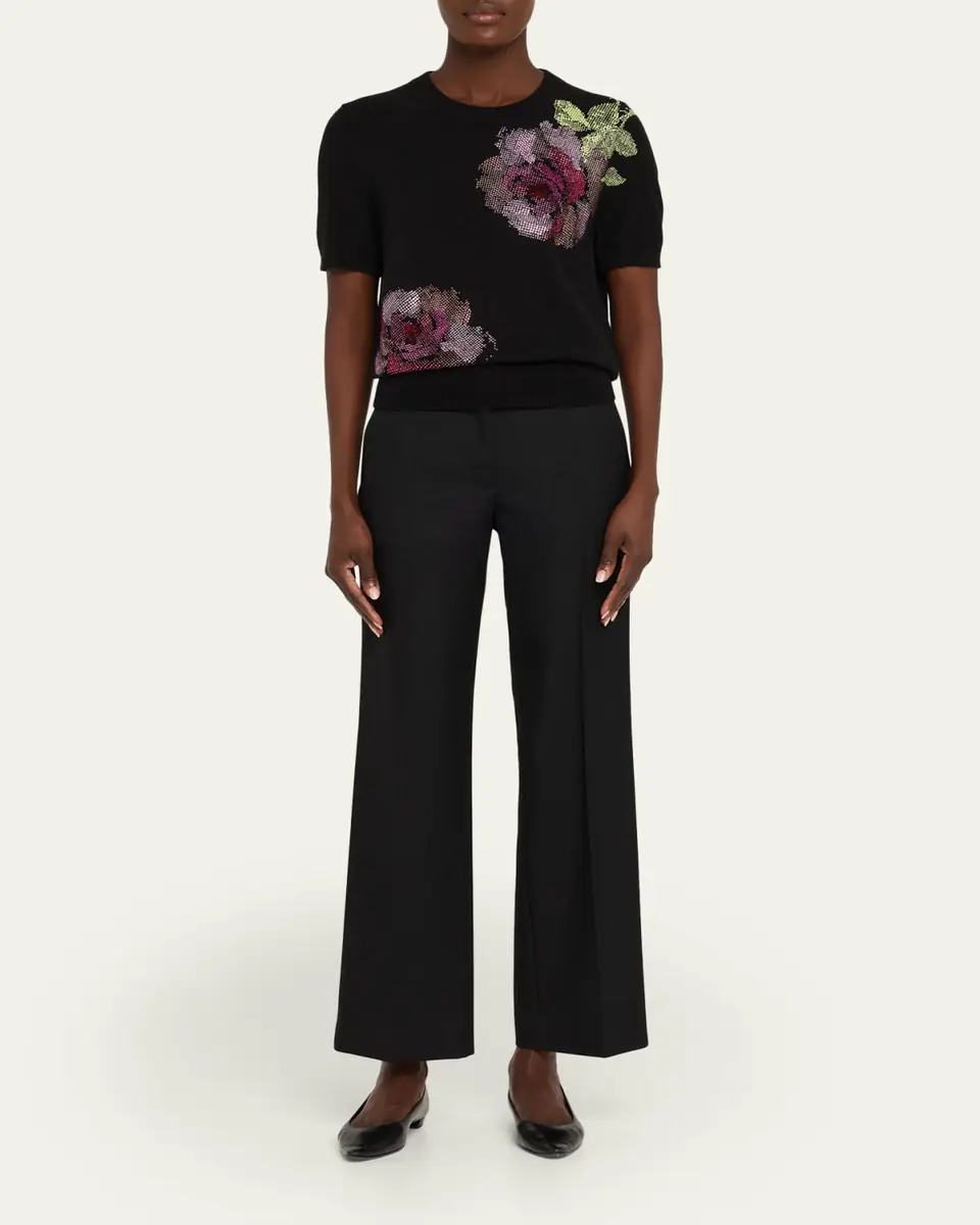 Libertine American Beauty Embellished Short-Sleeve Cashmere Sweater | Thumbnail 2