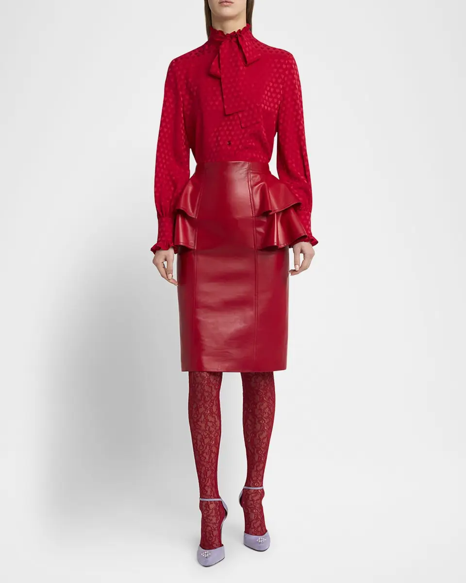 Valentino Garavani High-Neck Silk Heart Shirt | Thumbnail 8 Valentino Garavani High-Neck Silk Heart Shirt | Thumbnail 8