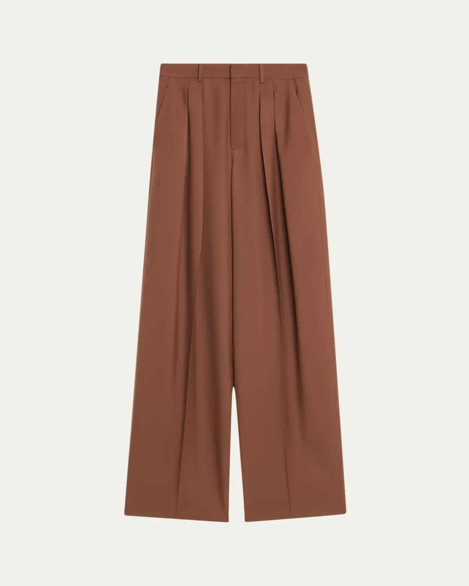 Saint Laurent Double-Pleated Straight-Leg Trousers | Thumbnail 5 Saint Laurent Double-Pleated Straight-Leg Trousers | Thumbnail 5