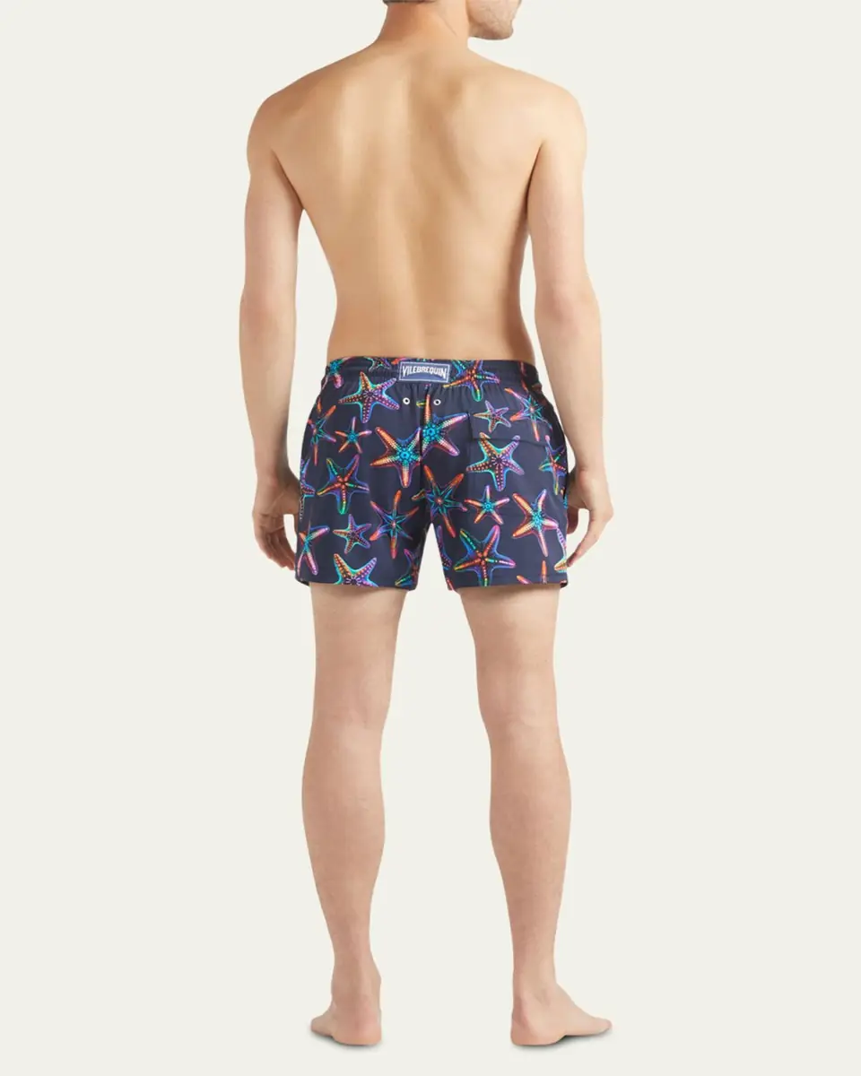 Vilebrequin Men's Disco Starfish-Print Swim Shorts | Thumbnail 3 Vilebrequin Men's Disco Starfish-Print Swim Shorts | Thumbnail 3