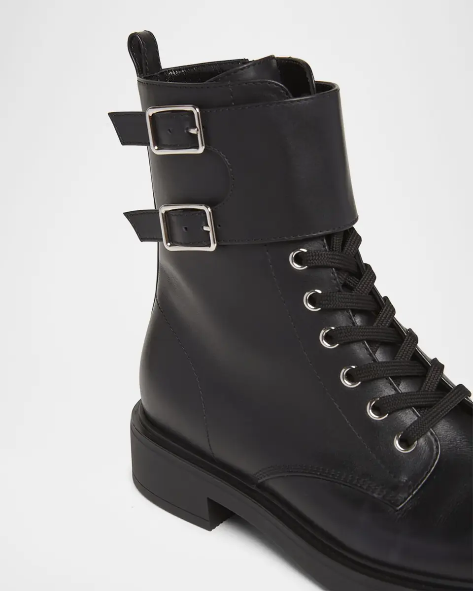 Gianvito Rossi Leather Buckle Cuff Combat Booties | Thumbnail 5 Gianvito Rossi Leather Buckle Cuff Combat Booties | Thumbnail 5