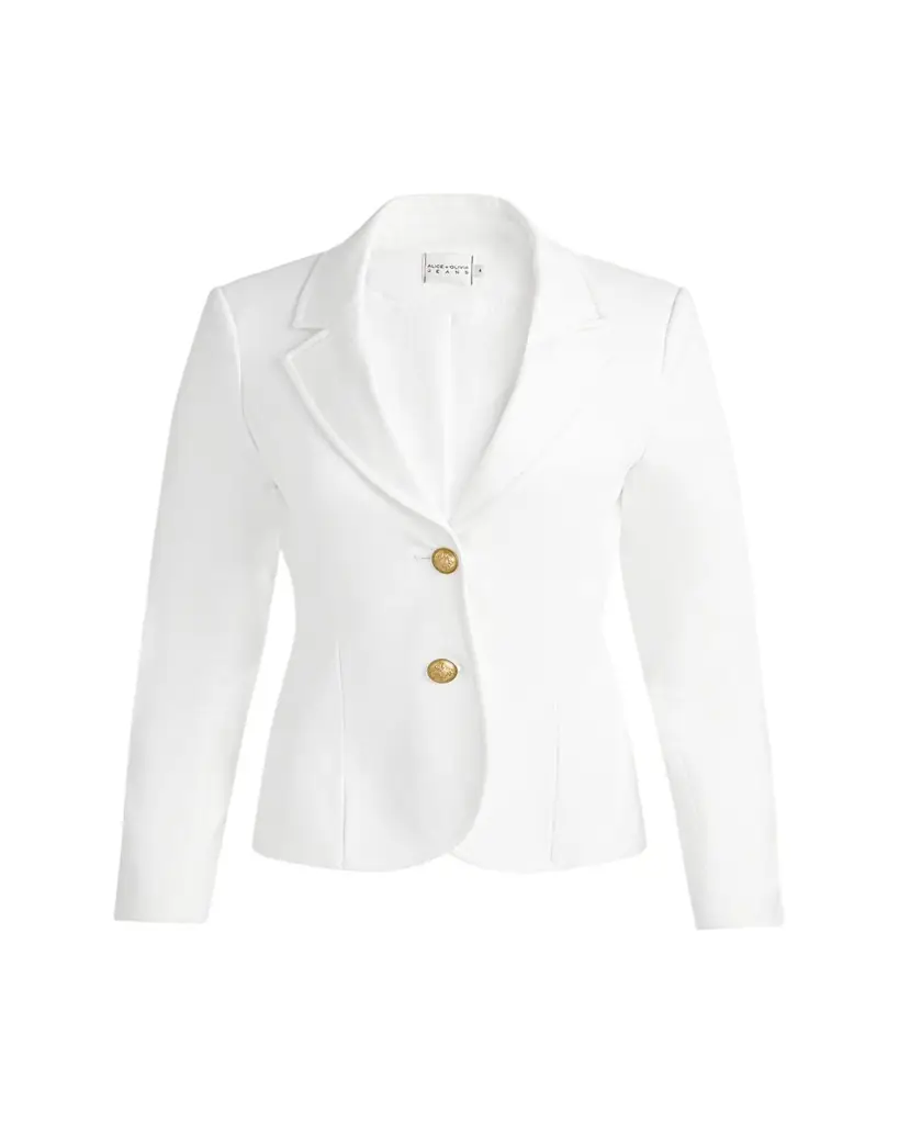 Alice + Olivia Iana Denim Sculpted Blazer