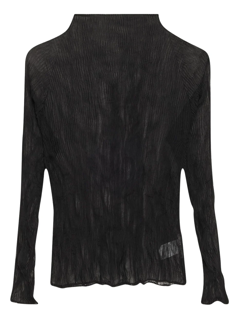 Issey Miyake Chiffon Twist Bk Wt 56 Top