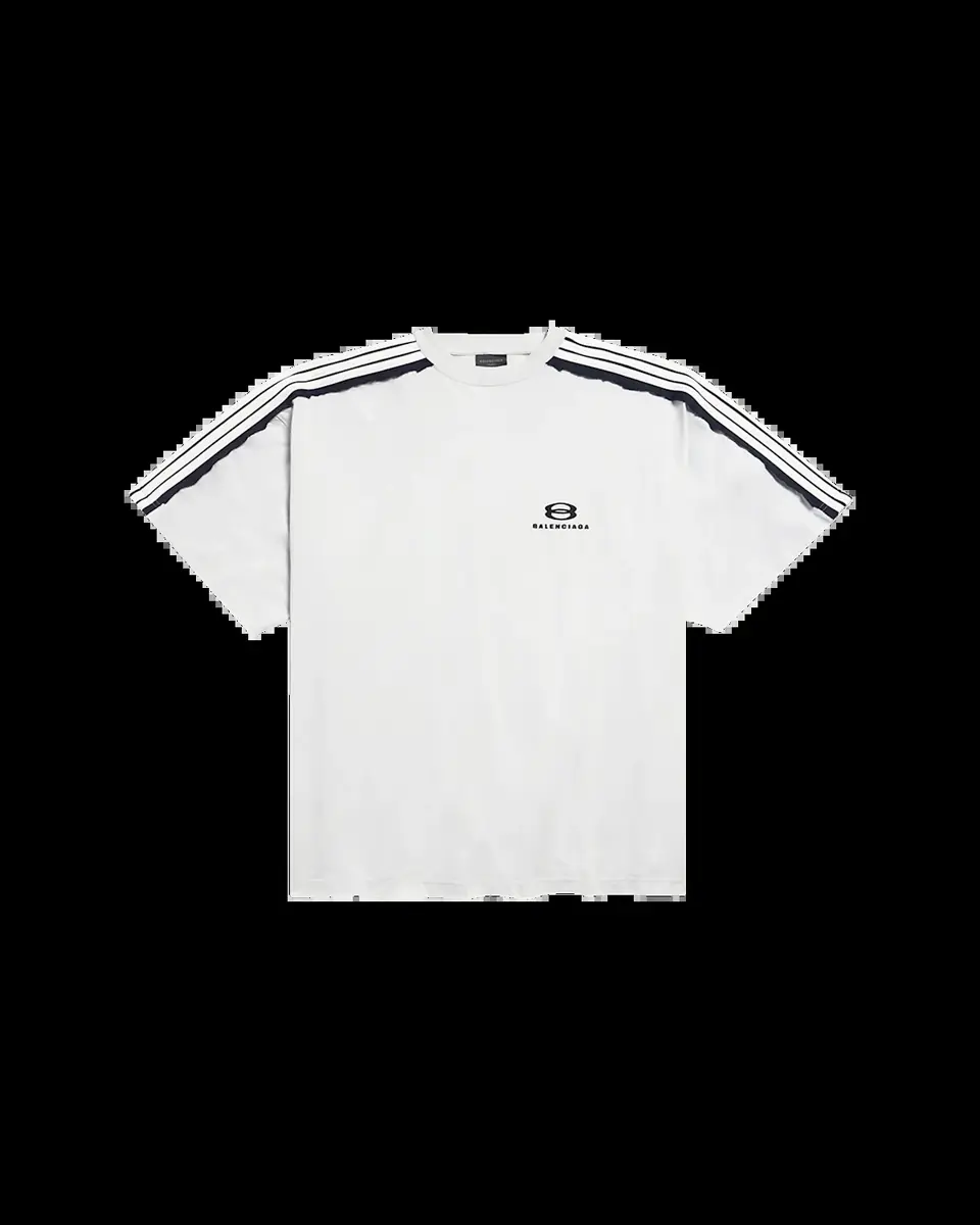 Balenciaga Men's Shoulder-Stripe Jersey T-Shirt | Thumbnail 2