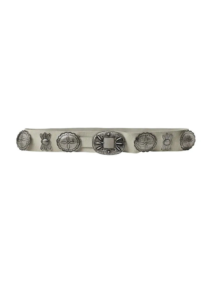 Ralph Lauren Collection Suede Cast Concho Belt