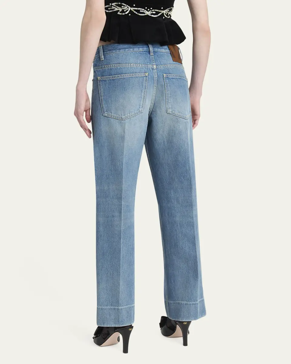 Valentino Garavani Straight Leg Denim Pants | Thumbnail 7