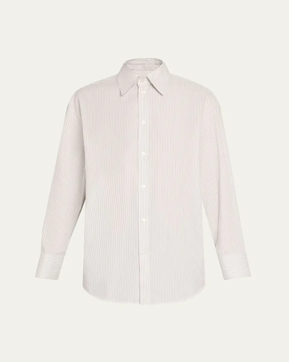 Saint Laurent Long-Sleeve Collared Button-Down Blouse | Thumbnail 5