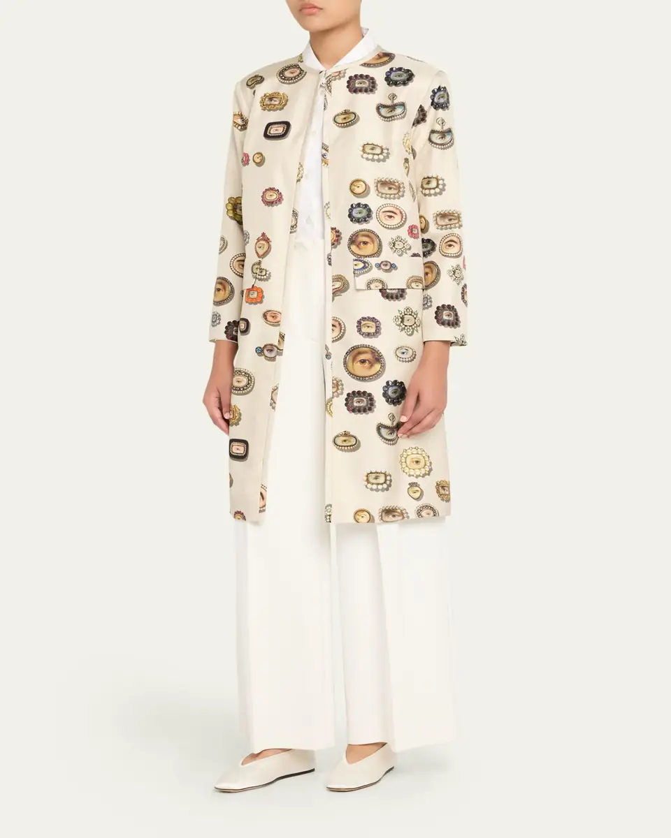 Libertine Lovers Eyes Silk Duster Coat | Thumbnail 4 Libertine Lovers Eyes Silk Duster Coat | Thumbnail 4