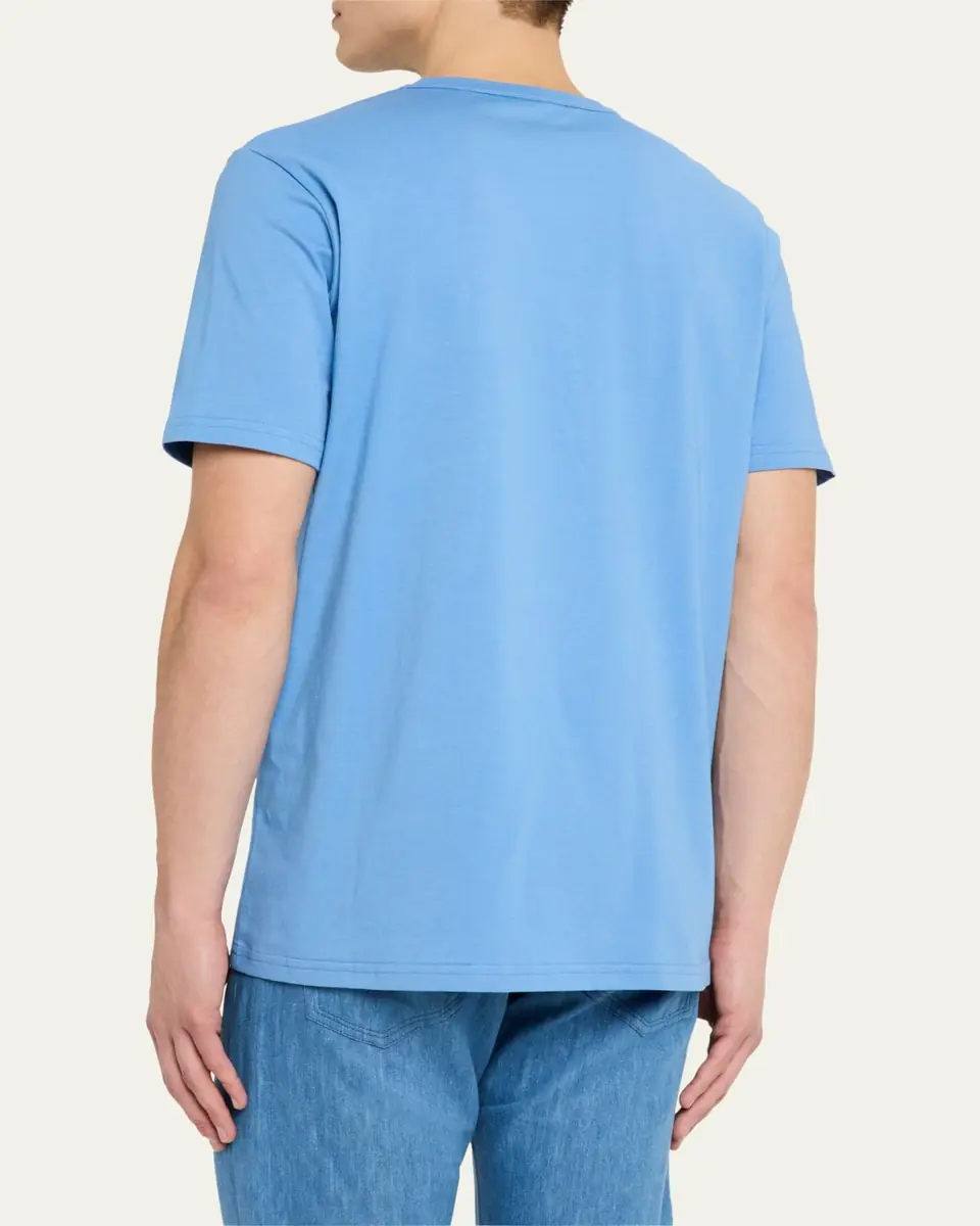 Gabriela Hearst Men's Bandeira Fine Cotton Jersey Crewneck T-Shirt | Thumbnail 3