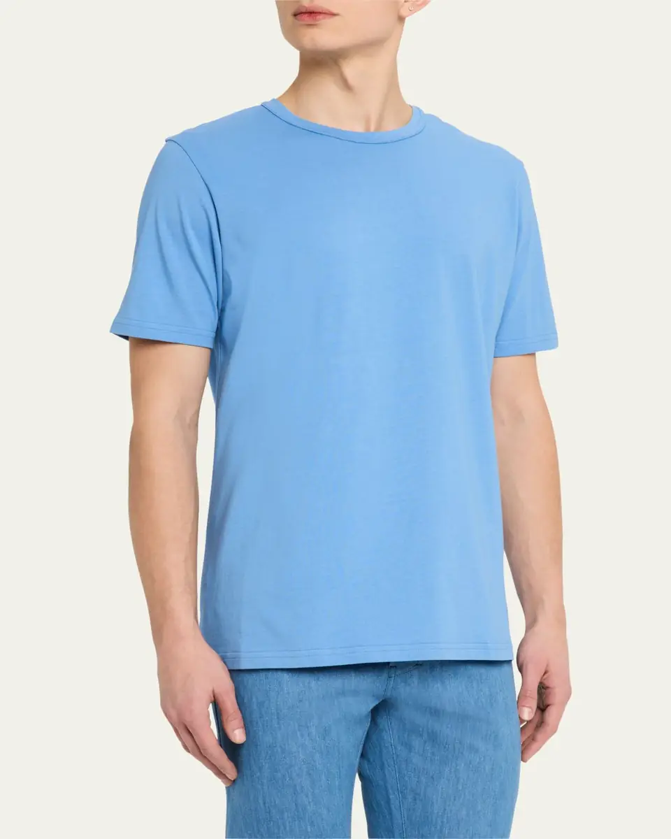Gabriela Hearst Men's Bandeira Fine Cotton Jersey Crewneck T-Shirt | Thumbnail 5