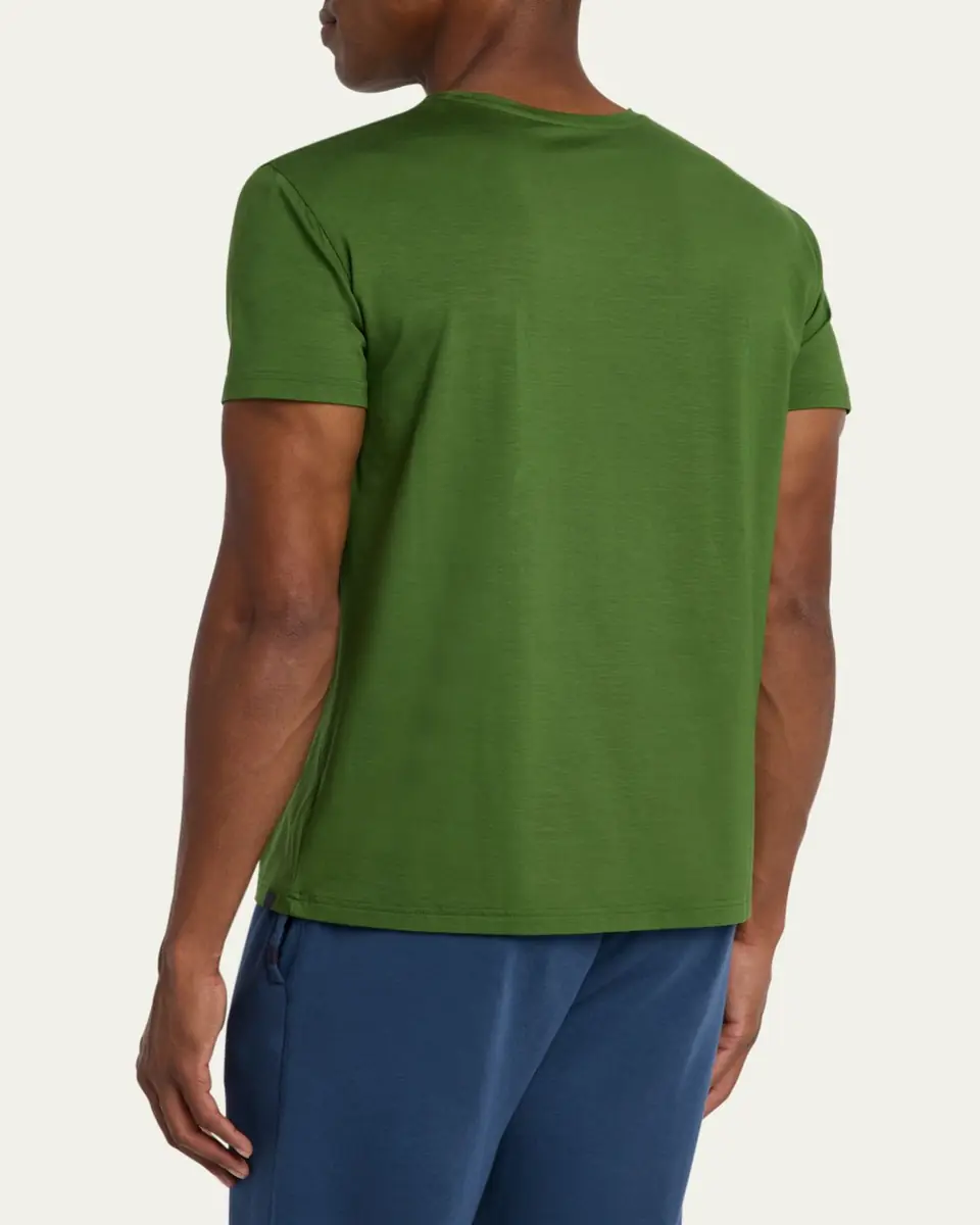 Derek Rose Basel Micro Modal Stretch Crewneck T-Shirt | Thumbnail 3 Derek Rose Basel Micro Modal Stretch Crewneck T-Shirt | Thumbnail 3