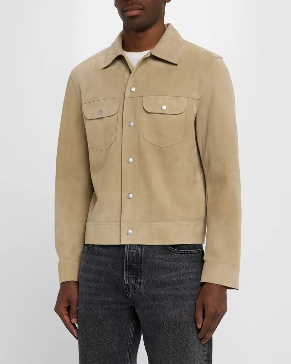 Frame Men's Suede Trucker Jacket | Thumbnail 3 Frame Men's Suede Trucker Jacket | Thumbnail 3