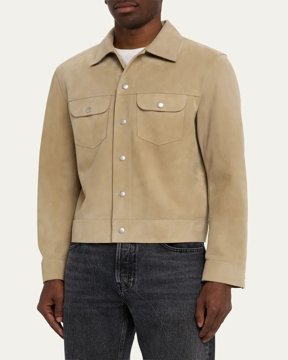 Frame Men's Suede Trucker Jacket | Thumbnail 8 Frame Men's Suede Trucker Jacket | Thumbnail 8