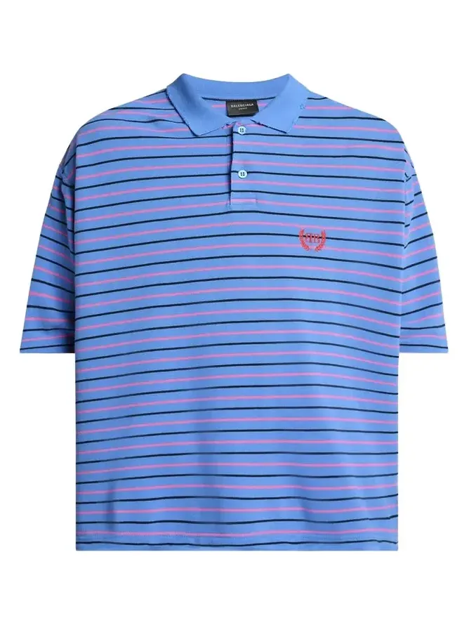 Men's Striped Pique Polo Shirt