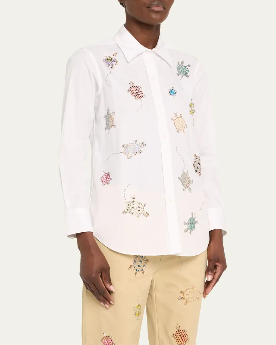 Libertine Turtle Time Embellished New Classic Shirt | Thumbnail 4 Libertine Turtle Time Embellished New Classic Shirt | Thumbnail 4