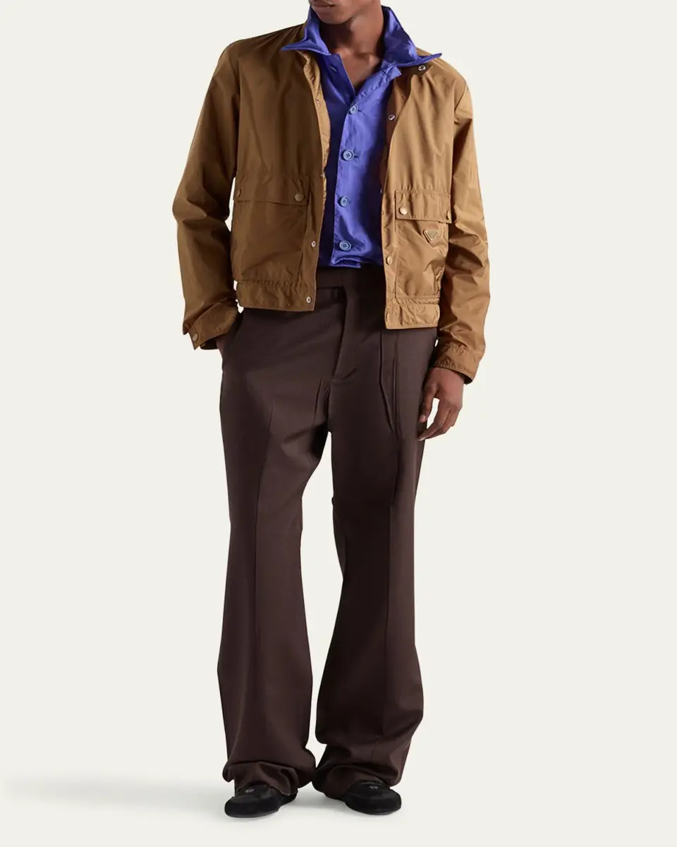 Prada Men's Re-Nylon Snap-Front Jacket | Thumbnail 4