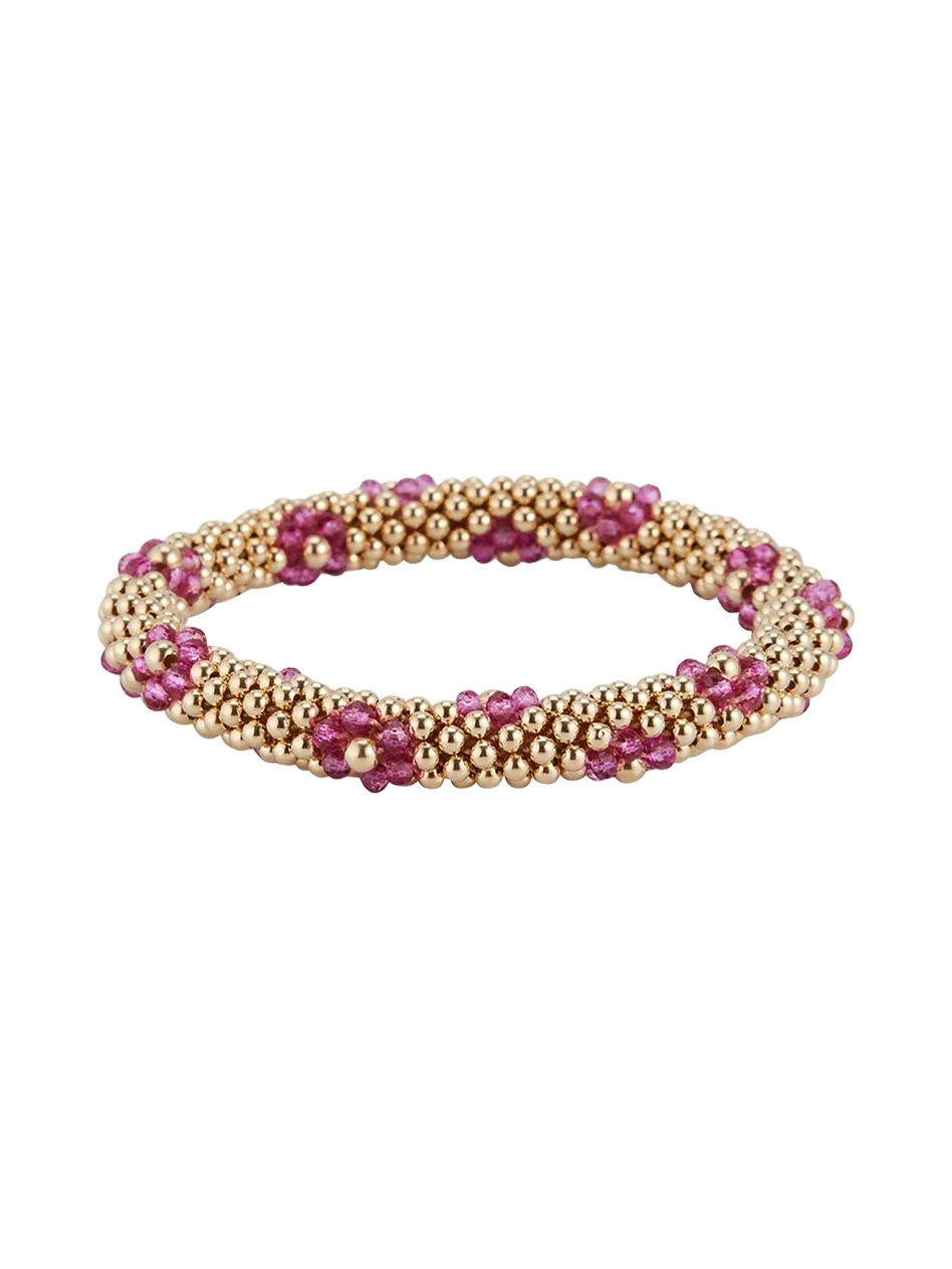 Daisy Zircon Bracelet, Pink