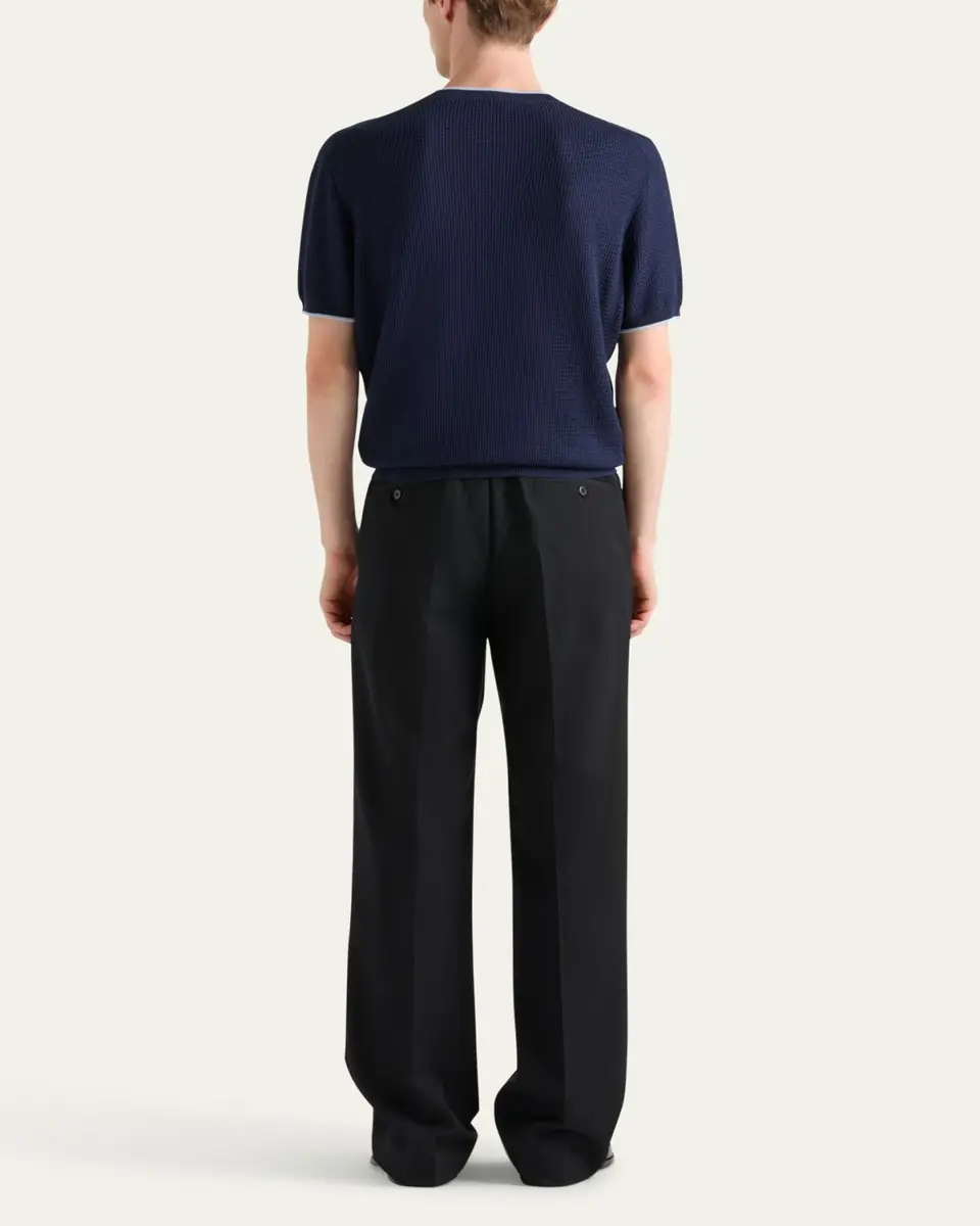 Prada Men's Silk-Cotton Mesh Sweater | Thumbnail 4