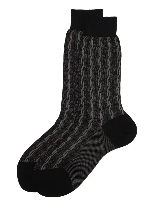 Men's Cotton Cable Weave Crew Socks Men's Cotton Cable Weave Crew Socks