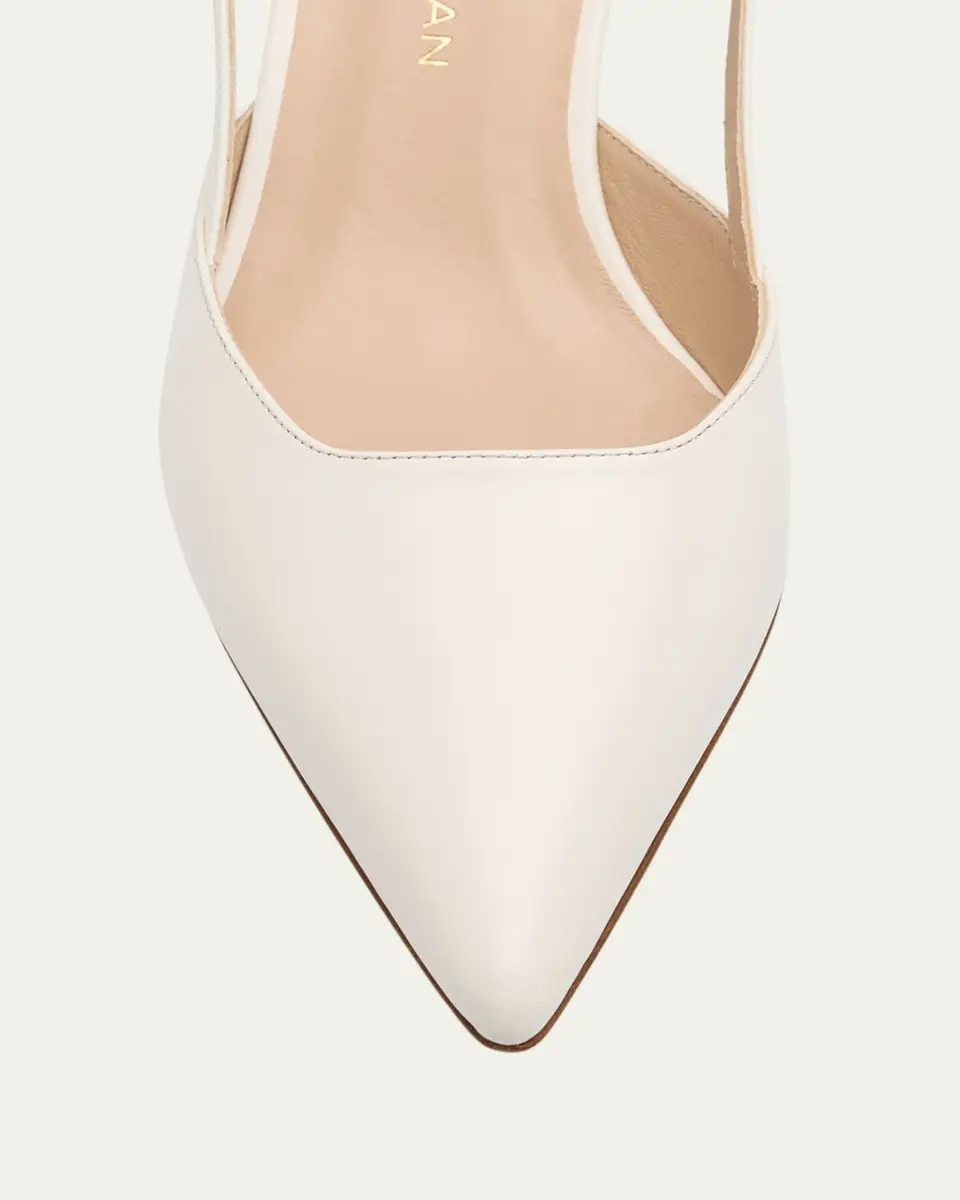Stuart Weitzman Vinnie Leather Kitten Slingback Pumps | Thumbnail 7