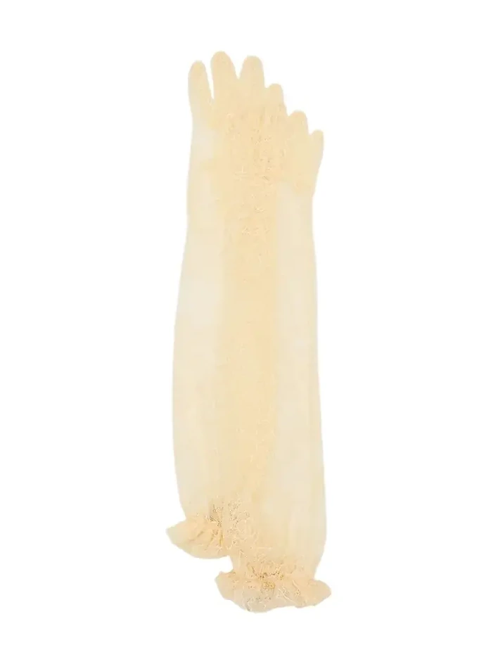 Valentino Garavani V-Logo Long Lace Gloves