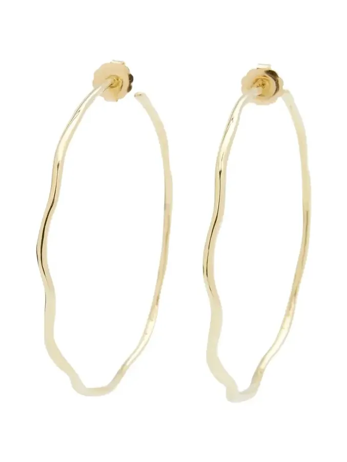 Classico Squiggle Hoops in 18K Gold