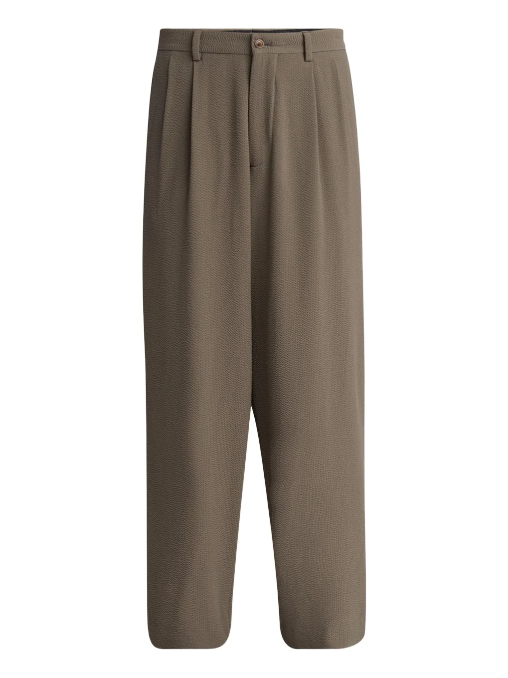 Men's Pleated Wool Stretch Seersucker Trousers