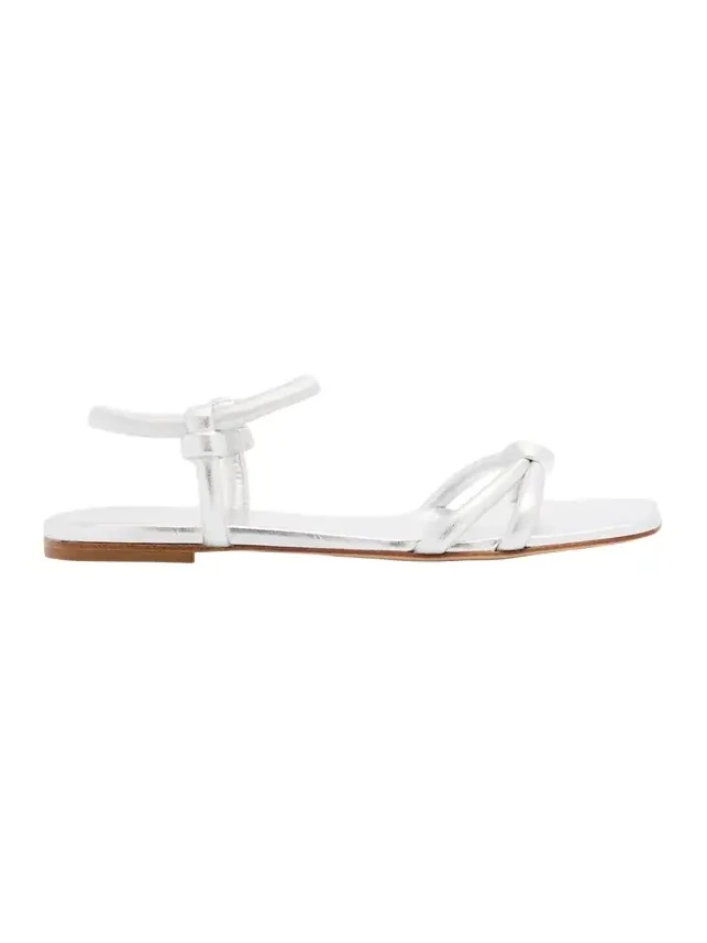 Gianvito Rossi Juno Nappa Leather Knotted Ankle-Strap Sandals